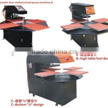 Automatic Four Stations High Efficient Tshirt Sports Wear Underwear Automatic Heat Press Machine photo-2