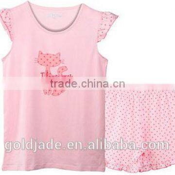 100% Cotton Kids Pajama Blank Boys and Girls Shirts+pants Pajama Sleepwear Baby Pajamas photo-5