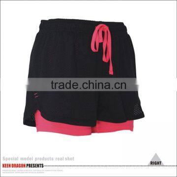 2016 New Style Double Layer Blank Yoga Pants Running Shorts photo-5