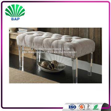 Popular White Bench Clear Acrylic Bench Shop Waiting Corner Bench Sofa photo-2