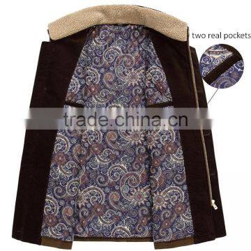 OEM Cotton Spandex Quilting Causal Winter Jacket With Detachable Collar photo-5