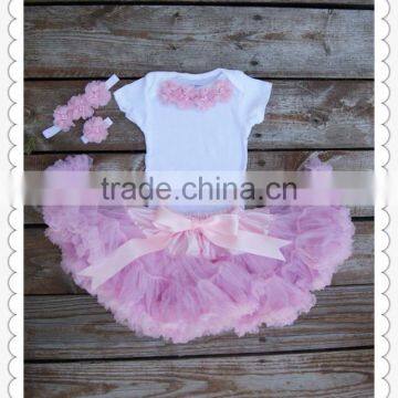 Baby Summer Suit Sets Top Shirts+kids Fluffy Skirts Children Clothing Set photo-3