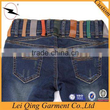 Fashion Newest Hot Sale Blue Denim Slim Fit Ladies Jeans Top Design photo-5