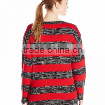 Women Grey Sweater Penguin Pattern Christmas Pullover Sweater photo-2