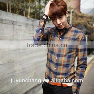 men's fashion style flannel shirts wholesale from OEM garments factory