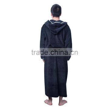 Black Super Soft 'men's Onesie Pajamas With Hood photo-3