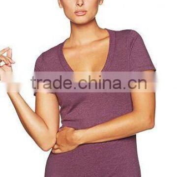 Next Level Apparel Ladies' CVC V-Neck Tee - Made From 60% Cotton, 40% Polyester Jersey and Comes With Your Logo. photo-3