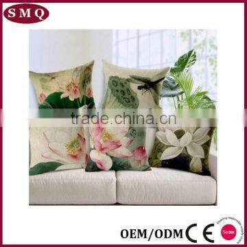 Chinese Lotus Oriental Style Fancy Linen Seat Cushion Covers photo-3