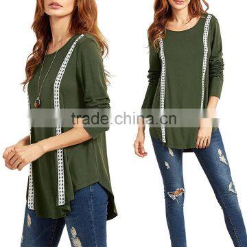 Fashion OEM Elegant Long Sleeves Knit Blouse Lady Plus Size Top for Wholesale photo-5