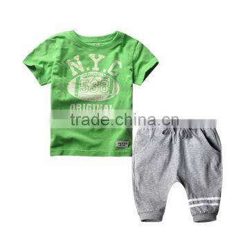 Wholesale Summer Cotton Printing Boys Kids Clothes Clothing Set photo-3