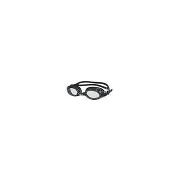 Black Childrens Silicone Swimming Goggles with Wide Peripheral Lens