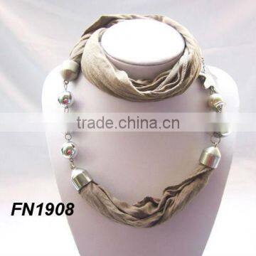 Factory wholesale scarf jewelry with beads