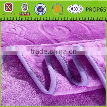 Brown embossing blanket flannel fleece blanket