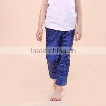 Royal Blue Girls Sequin Pant Toddler Glitter Sparkle Legging for Girls Birthday Outfit photo-2