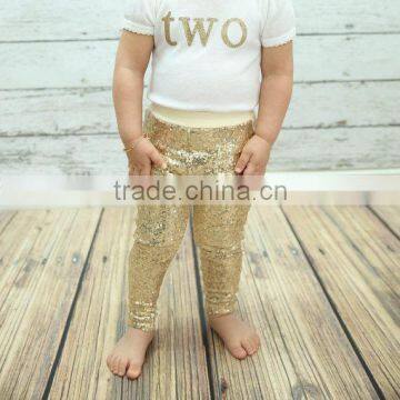 Baby Girls Sequin Leggings Toddler Sparkle Leggings Birthday Pants Girls Birthday Outfit photo-2