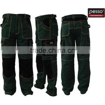 PESSO Canvas Polyester Cotton Green Workwear Bibpants photo-3