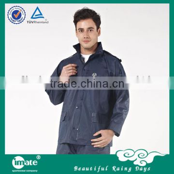 Contemporary shiny pvc raincoat