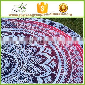 promotion round beach towel with digital printing