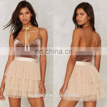 Wholesale tutu skirt summer fashion mesh fabric micro mini skirt