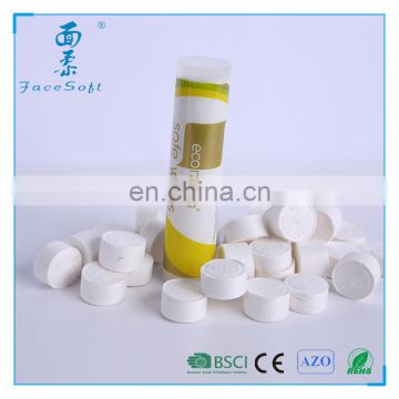 alibaba wholesale Restaurant Magic Compressed Coin Tissue Tablet Compressed Napkin