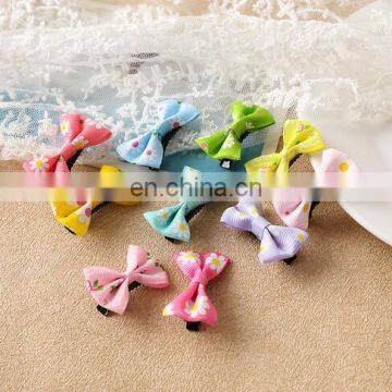 Mini Baby Bows Clip Toddler Pastel Hair Clips With Flower Print Baby Barrettes