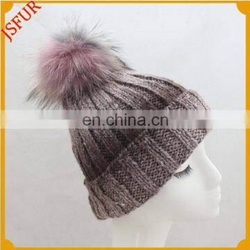 Wide Varieties Bobble Fashion High Quality Unisex Custom Knitted Beanie Wholesale Pom Hat