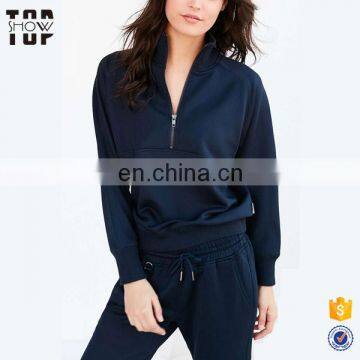 Bulk wholesale custom labels cozy half-zip style designer women tracksuits