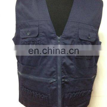 custome latest style mens cotton canvas work vest