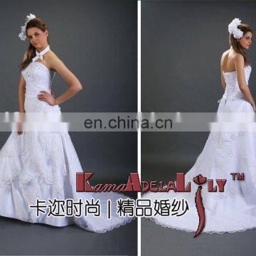 EB306 Elegant organza lotus leaf lace mariage bridal dress multi-layer party dress prom dress