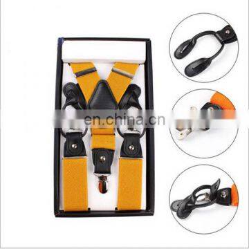 High-end brand 6 cllips european and American style suspenders