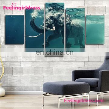 Wholesale Custom Home Decor Goods Wall Art Elephant 3D Canvas Oil Wall paintings