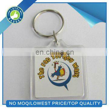 custom Plastic printing Logo Keychain/keyring