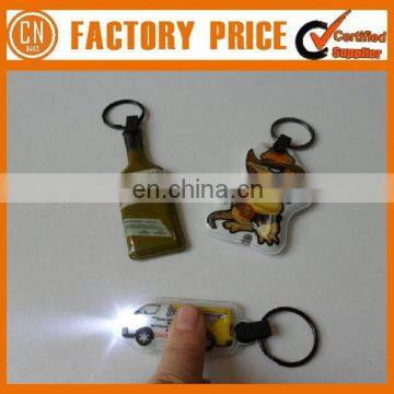 Bulk Cheap Logo Custom Cheap PVC LED Keychain