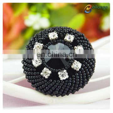 Wholesale fancy designer coat clothing buttons beaded buttons fabric beaded buttons wholesale