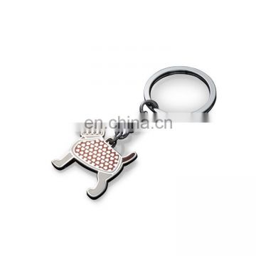 Cute dog keychain pocket metal keychain custom for sale