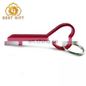 Cheap Price Aluminum Heart Bottle Opener Keychain