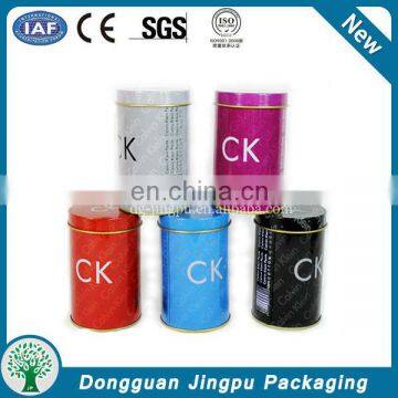 Round metal clothes packaging tin box