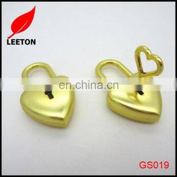 Gold heart padlock