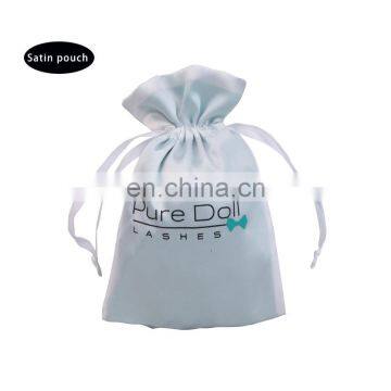 China Hot custom white satin pouch with satin lining for jewelry supplier