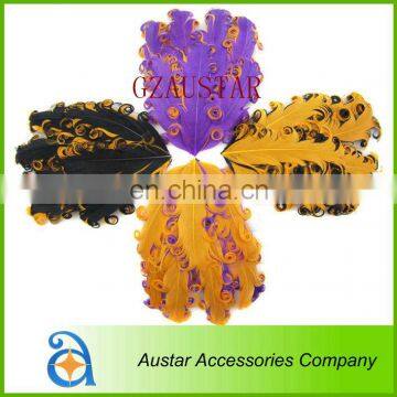 Nice Colorful Nagorie Curly Goose feather pads for headwear