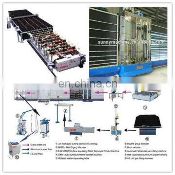 Vertical automatic Insulating glazing equipment/ Straight-Line glass cutting machine in china