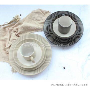 Western Style Porcelain Tableware Round Matt Dinner Sets Plates/Bowls photo-4