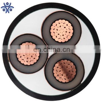 3.6/6kv-26/35kv Three cores XLPE insulated copper tape shielding PVC sheathed power cable