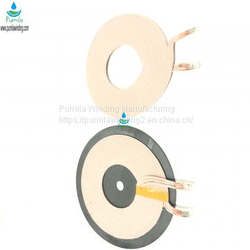 Flat electromagnet 0.08mm*115p wire dia inductance coil 6.9uH wireless charger coil tx coil