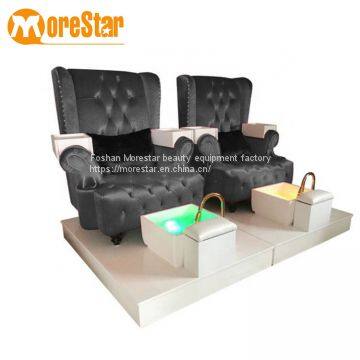 Beauty Salon Equipment Luxury Pedicure Bench With Double Seat for Foot Spa photo-2