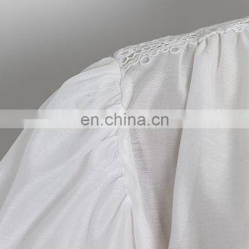 TWOTWINSTYLE Chiffon Patchwork Embroidery Lapel Collar Lantern Sleeve High Waist Loose Slim Shirt Female photo-5