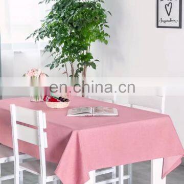 Cheap Ready Made Solid Color Simple Fashion Waterproof Stain Resistant Rectangle Fancy Table Cloth