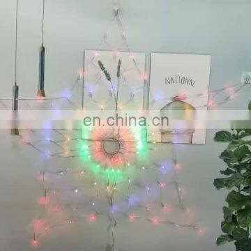 130pcs Rgb Led Bulbs Star Shape Net Light For Decoration