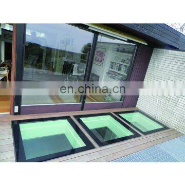 Glass manufacturer floor glass walkable aluminum frame glass roof