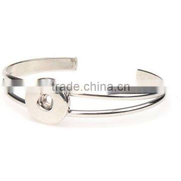 2016 new bangles stainless steel bangle snap button charm bracelet